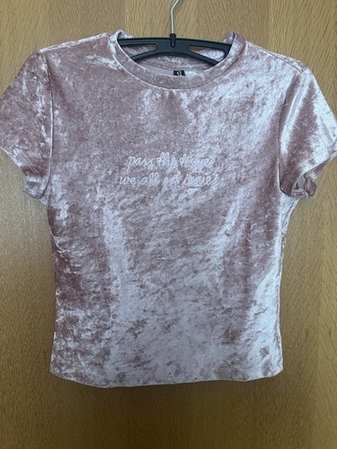 Shirt rosa velour - shirt, größe
