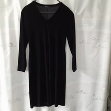 NEU SAMTweiches Damen Kleid Gr40? Schwarz Langarm Etikette fehlt