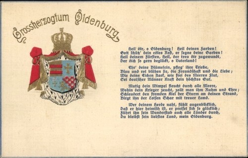 Präge wappen gedicht litho - wappen,