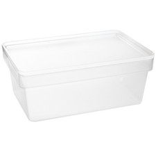 1x Aufbewahrungsbox klar mit Deckel 9 Liter stapelbar Schuhbox Ordnungsbox Regal