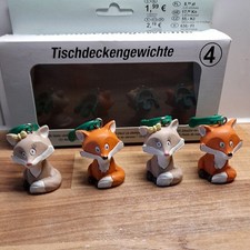 4 Tischdeckengewichte · Fuchs · Füchsin · Füchse · Kunststoff