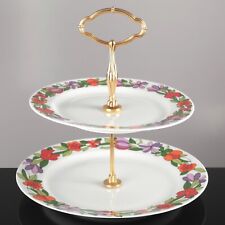 Etagere AK Kaiser Porzellan Exclusiv Blumen weiß bunt ~ 70er Vintage Retro