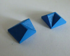 2 x LEGO® System,blaue Dachsteine First Innenecke in 2x2/ 45°
