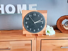 Wand/Standuhr Schiefer/Buche33x36cm max ,Handarbeit,  mit lautlosem Quarzwerk !
