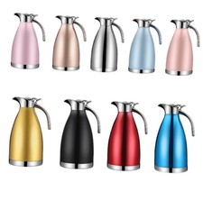 NEU 24Stunden-Vakuum 2L Isolierkanne Edelstahl Thermoskanne Kaffeekanne Teekanne