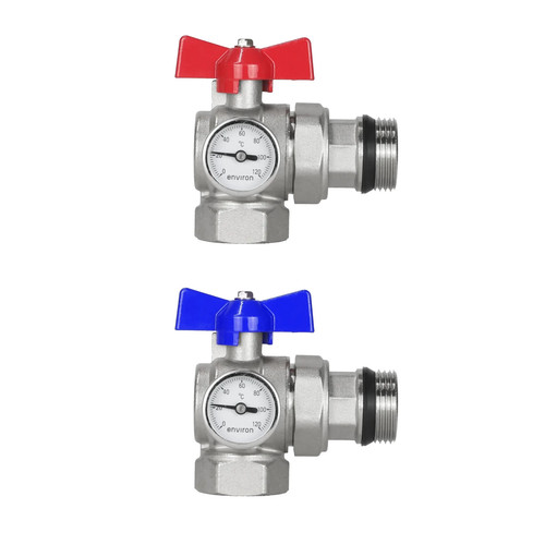 Eck kugelhahn set 1 - 90°, 1"