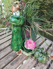 Froschkönig zaunfigur aus - froschkönig,,