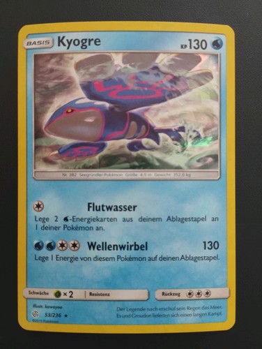 Pokémon karte kyogre 236 - pokémon,