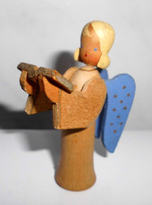 Erzgebirge Engel mit Buch nach Karl Max Dittmann blond 7cm