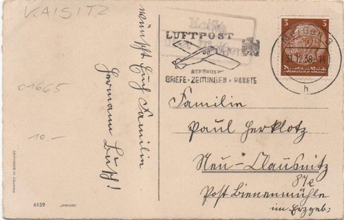 Mit serienstempel - ak,