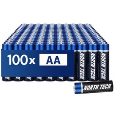 AA Batterien 100 Stück Ultra Alkaline Leistungsstark North Tech MHD 2034