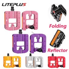 LITEPLUS Fahrradpedale Klappbar Fahrrad Faltpedale Fahrrad Pedale Reflektoren