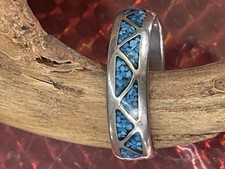 Navajo chip inlay türkisring - navajo,
