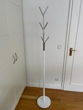 JAN KURTZ Garderoben Ständer LONDON Weiss Chrom Kleiderständer Designer