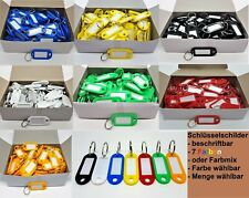 Schlüsselschilder 5-200 Stck beschriftbar Schlüsselanhänger z. Beschriften 51x22