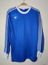 Vintage 1980er Adidas Fussball Trikot Größe M