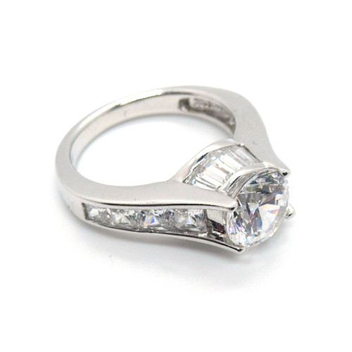 Eleganter diamonique ring - ring, aus