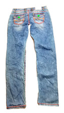 KRASSE CIPO & BAXX DAMEN DENIM JEANS HOSE VINTAGE FUNKY NAHT OLDSCHOOL W32 L32