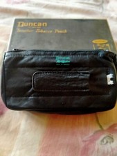 DUNCAN KOMBI TABAKBEUTEL WEICHES SCHWARZES LEDER