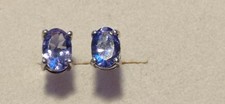 Ohrstecker Tansanit Silber 925