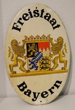 Schönes Emailschild Freistaat