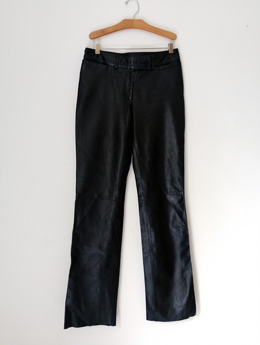 Echtleder schwarz damen hose - echtleder,
