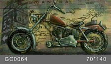 Motorrad 3D Metall Wand Kunst