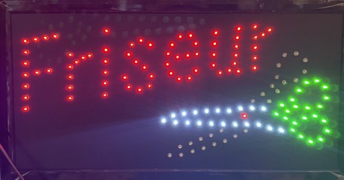 Friseur led schild - friseur,