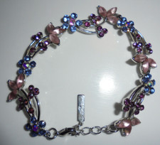 Senso Di Donna Armband Schmuck silber verstellbar Blumen gestempelt Nr.1089