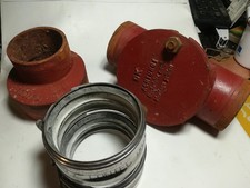 SML - Guß Putzstück Reinigungsrohr rund DN70 plus SML-Reduzierstück DN 70/100