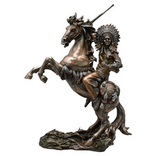 INDIANER MIT GEWEHR AUF EINEM