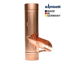 Zambelli Kupfer Regenwasserklappe Regenrohrklappe Fallrohrklappe Sieb 76 87 100