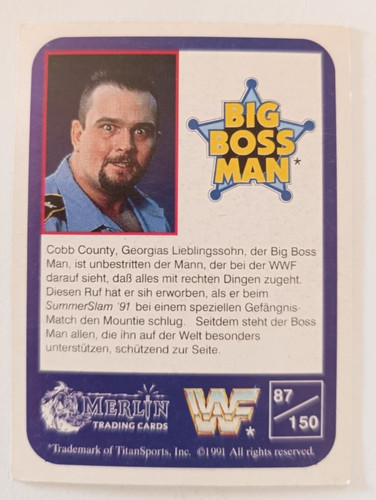 Wwf wrestling sammelkarte - wwf, nr