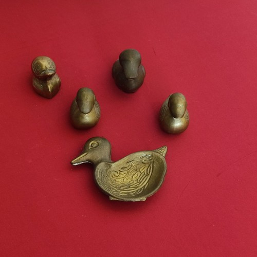 Messing enten antik - antik, 5