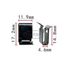 2 x Halte-klammer Kühlergrill