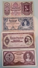 Alte Ungarnische Geldscheine Pengös 100/1930,500/1945,100/1945,1milliard 1946