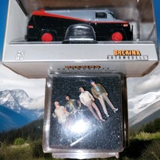 Brekina 18250 GMC Van A Team  SchwarzRot 4 A Team FIGUREN LÄNGST AUSVERKAUF OVP