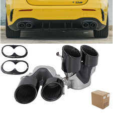 2x Edelstahl Auspuffblende Endrohre Für Mercedes W177 A35 A45AMG CLA 35AMG C118