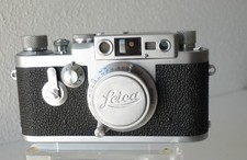 Leica III G  + Elmar 3,5/5 cm. + Tasche +Leica  Visoflex I + Leica Balgengerät.