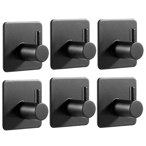 Adhesive hooks black pack - hooks,