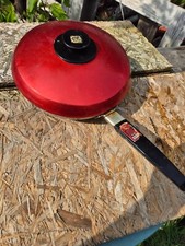 Fissler Bratfix Aluminium Pfanne + roter Deckel  1960 Pfannen Töpfe 24,5 cm gebr