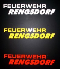 Feuerwehr Aufkleber mit Ortsnamen  aus original Reflexfolie