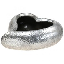 Silberne Pflanzschale Herzform