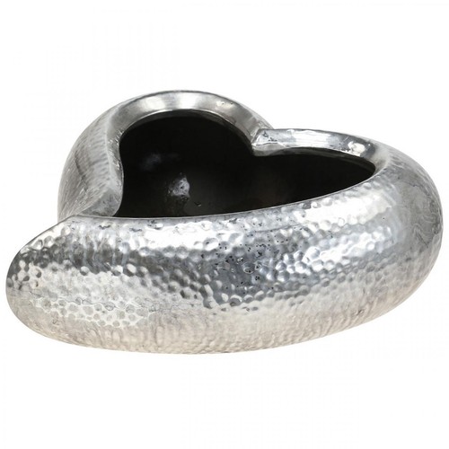 Silberne pflanzschale herzform - pflanzschale,