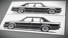 Bmw e28 sticker - e28, silhouette