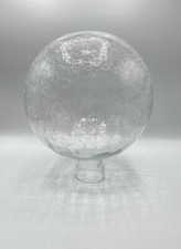 Schwere Rosenkugel Kugel Glas Mundgeblasen Glaskunst Krakeele Optik Vintage