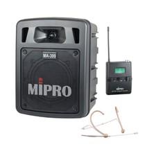 Mipro MA-300 Mobiles Beschallungssystem + Taschensender + Headset-Mikrofon