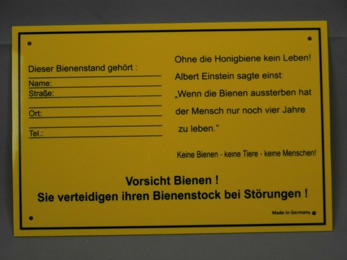 Warn und infoschild für - warn-,