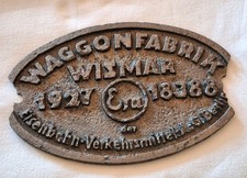Waggonschild waggonfabrik - waggonschild,