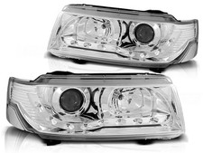 Scheinwerfer LED Tagfahrlicht Optik für VW Passat 35i Facelift Bj. 93-97 Chrom